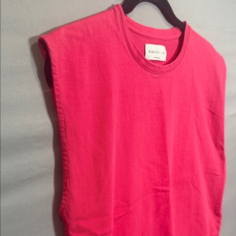 Babaton 1-01 Sleeveless Muscle Tee, Women’s Size‎ S, Hot Pink - Picture 3 of 7